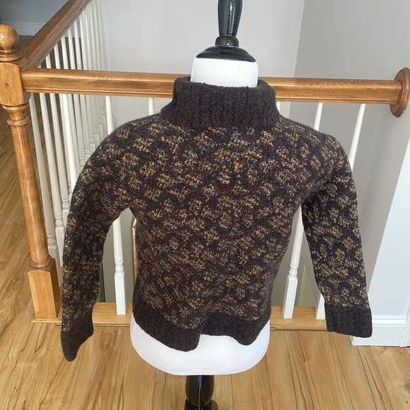 Coach Brown and Tan Cowl Neck Sweater - Picture 5 of 6